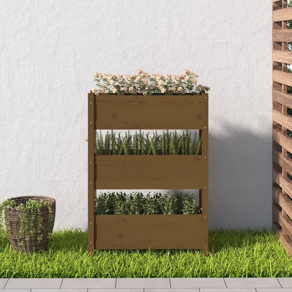 Pflanzkübel 112x25x104,5 cm Massivholz Kiefer