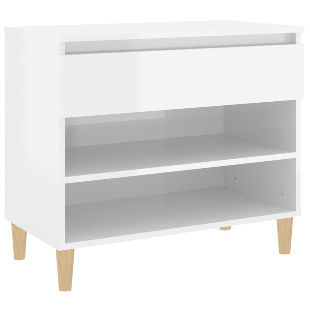 Schuhregal Weiß 70x36x60 cm Holzwerkstoff