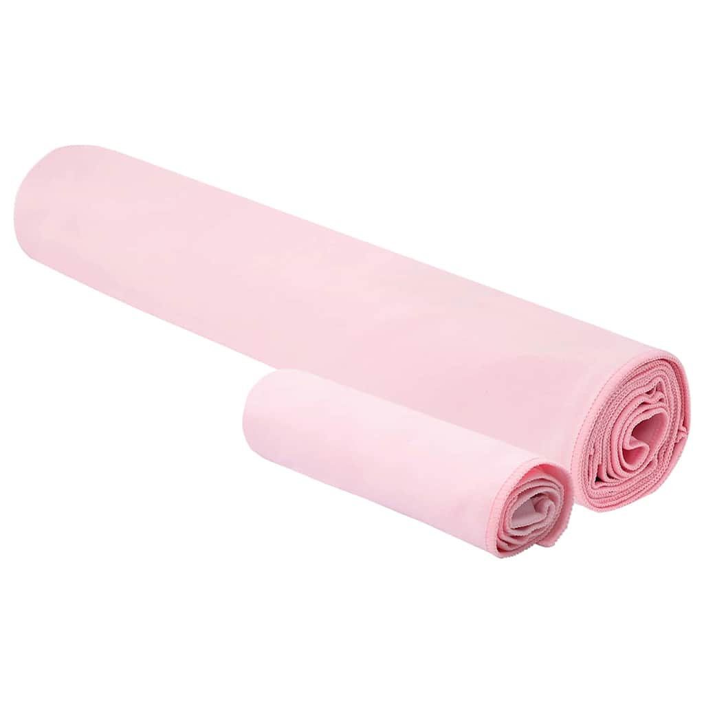 Sporthandtuch Set 2 pcs Dunkelgrau Stoff
