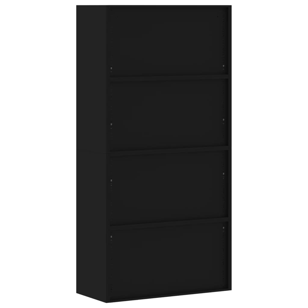 Aktenschrank mit 2 Türen Grau 90 cm Stahl