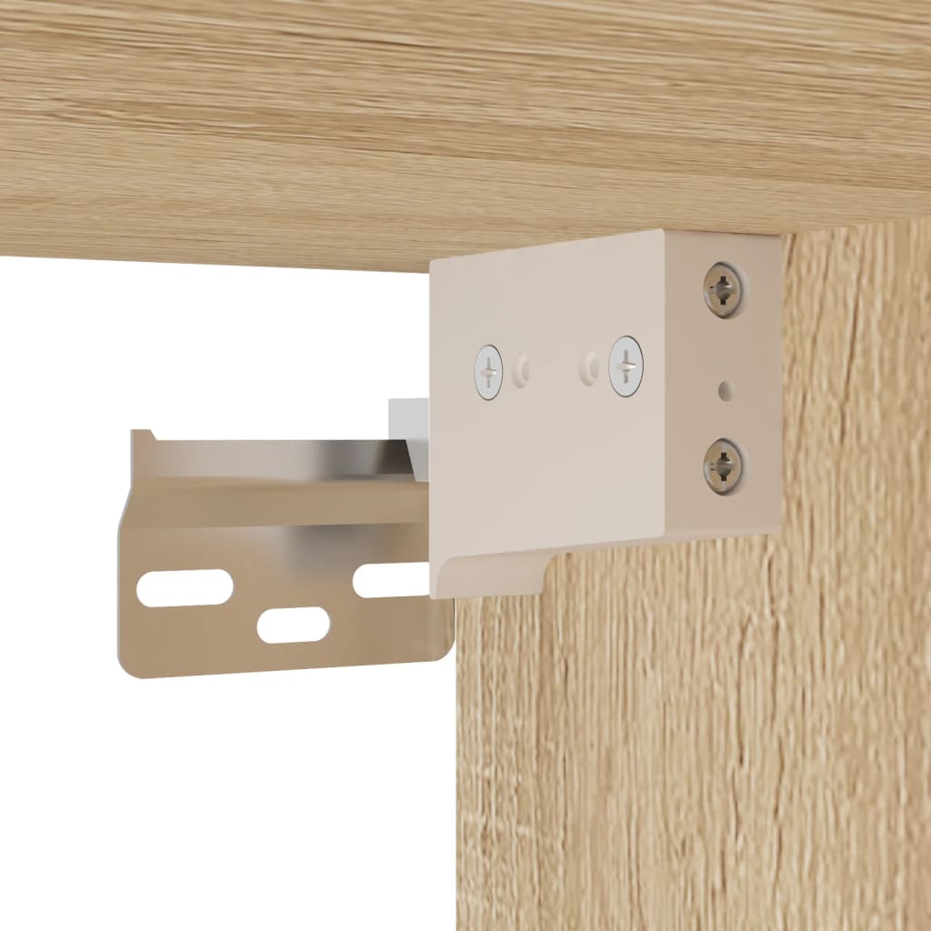 Highboard Betongrau 69,5x34x180 cm Holzwerkstoff