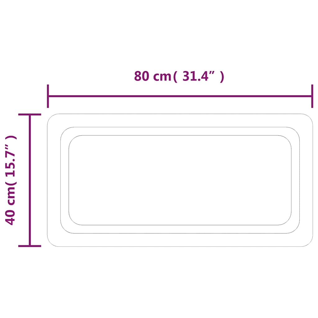 LED-Badspiegel 60x40 cm