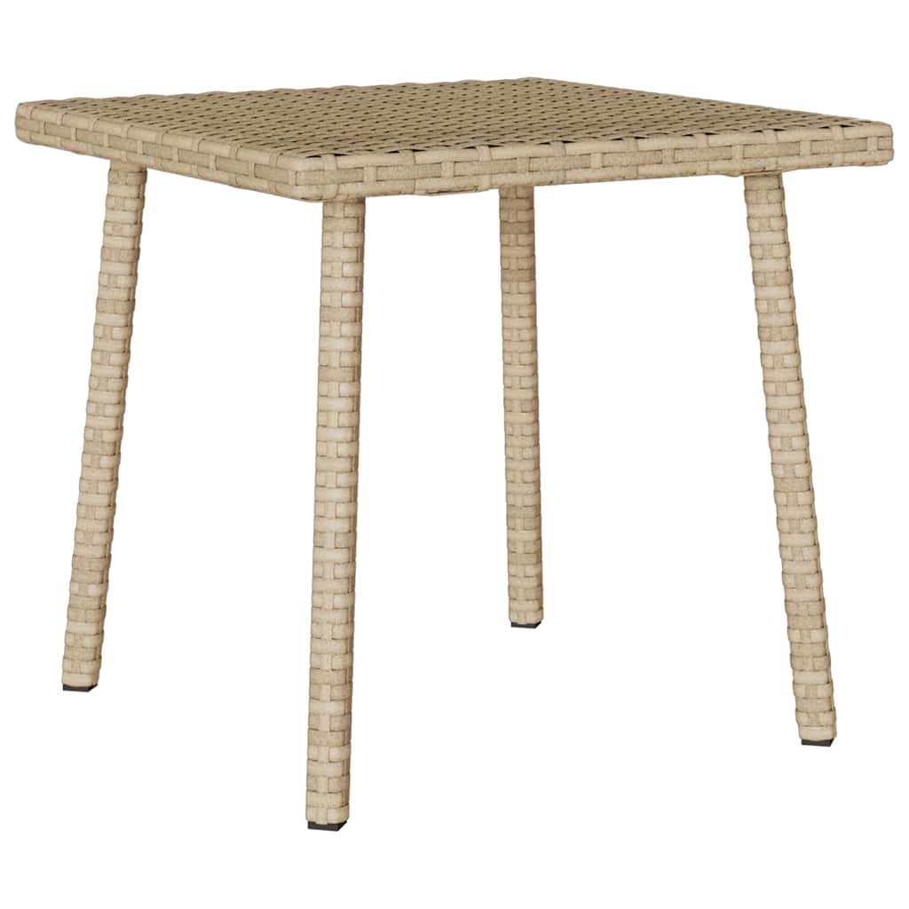 Garten-Couchtisch Rechteckig Schwarz 40x40x37 cm Poly Rattan