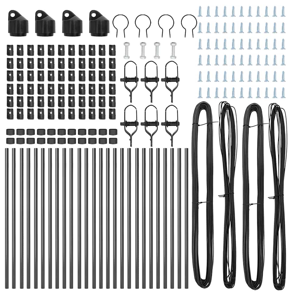 Eingebetteter Zaunpfosten für den Außenbereich 26 Stk. Grün
