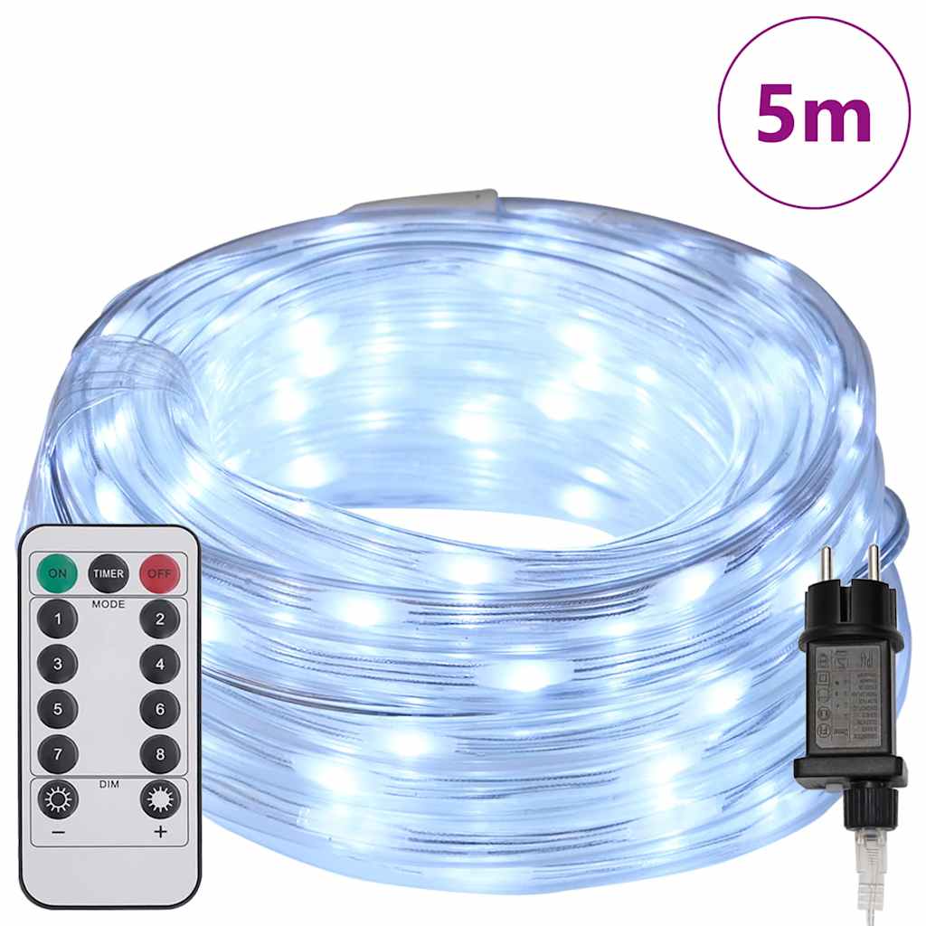 Lichtseil mit 120 LEDs Warmes Weiß 5 m PVC