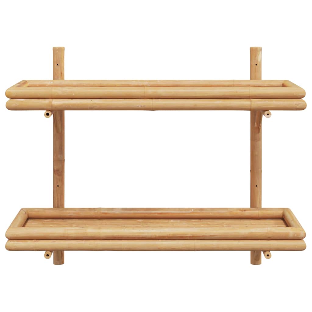 Wandregal mit Regal Wandmontiert Braun 39 x 26 x 60 cm Bambus