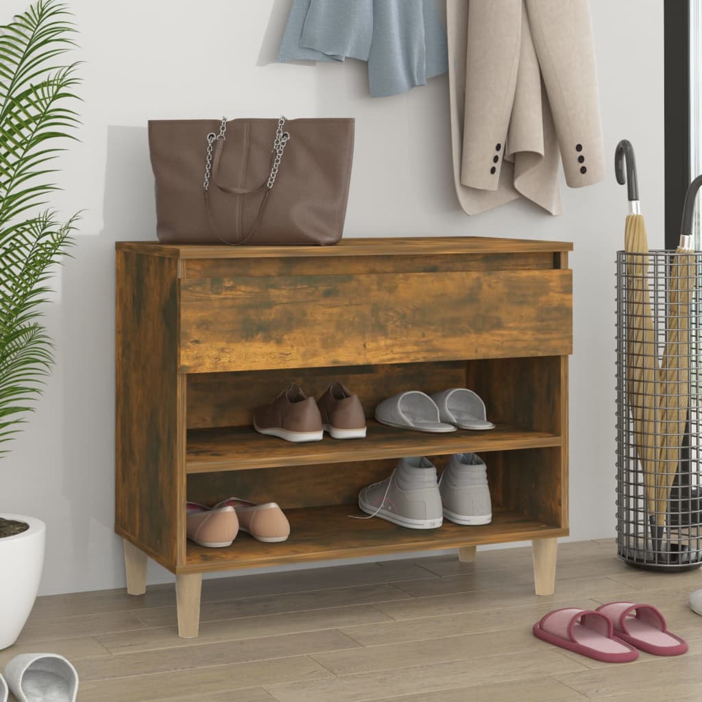 Schuhregal Weiß 70x36x60 cm Holzwerkstoff
