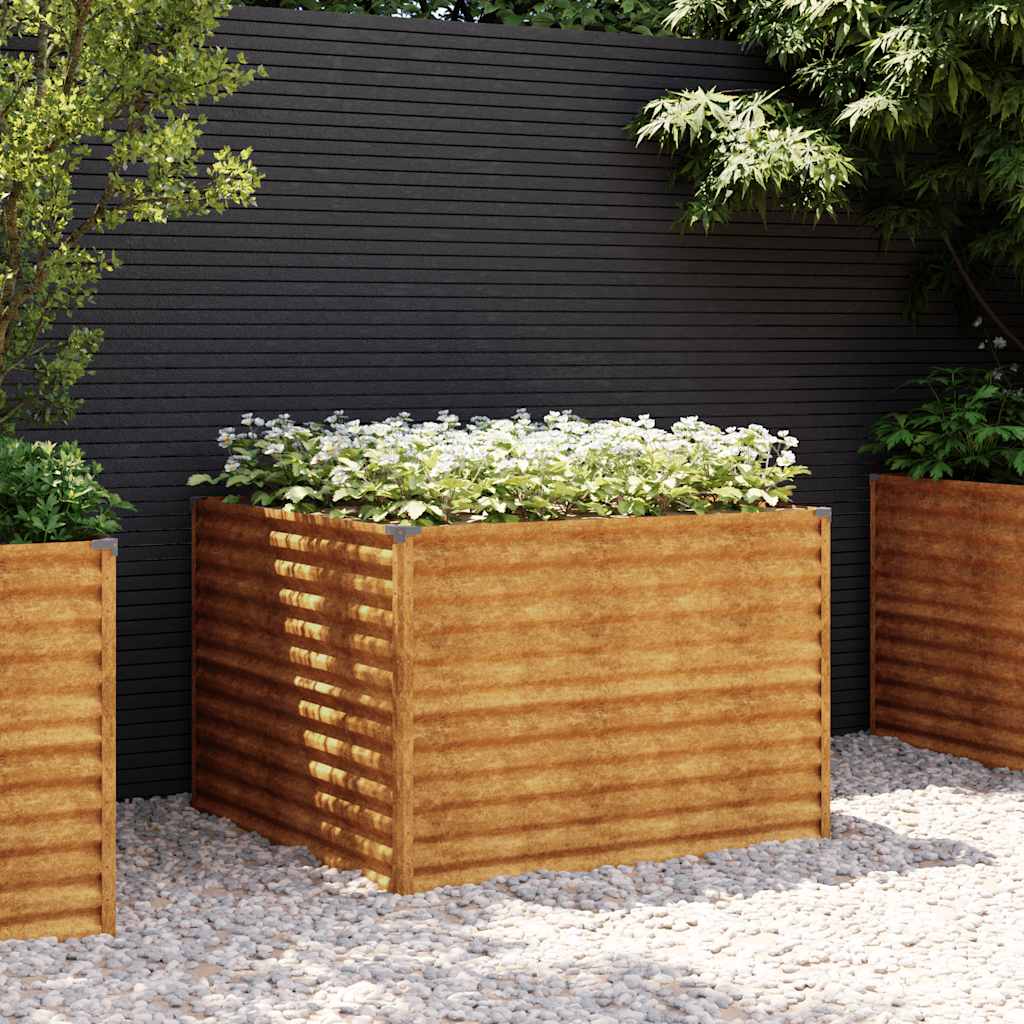 Garten-Hochbeet 100 x 50 x 36 cm Cortenstahl