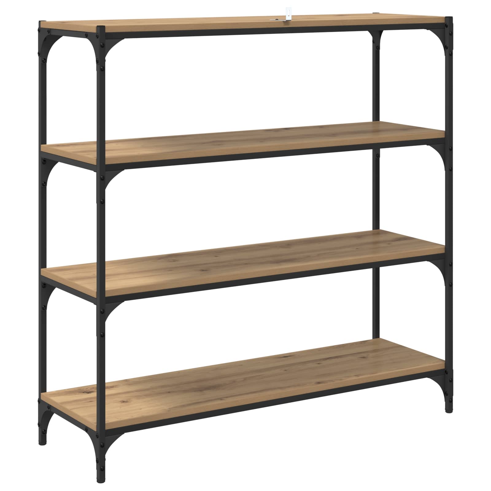 Bücherregal Schwarz 40x33x70,5 cm Holzwerkstoff und Stahl