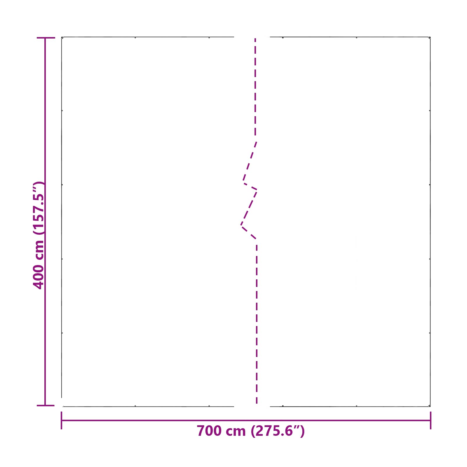 Pflanzenabdeckung mit Ösen 1x3 m Polyethylen