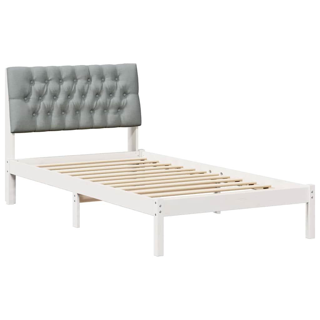 Bettgestell mit gepolstertem Kopfteil Braun 200 x 200 cm
