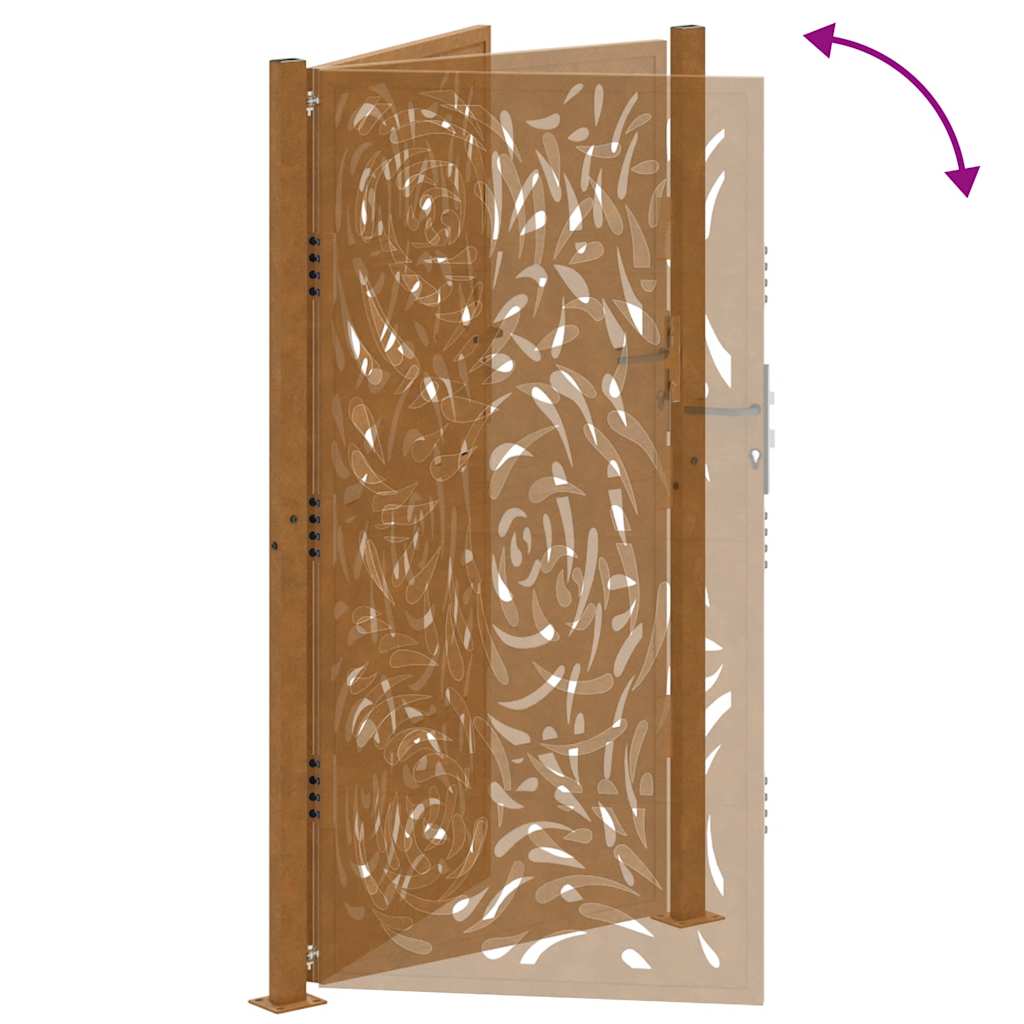 Gartentor Schwarz 100x100 cm Stahl Lichtdesign