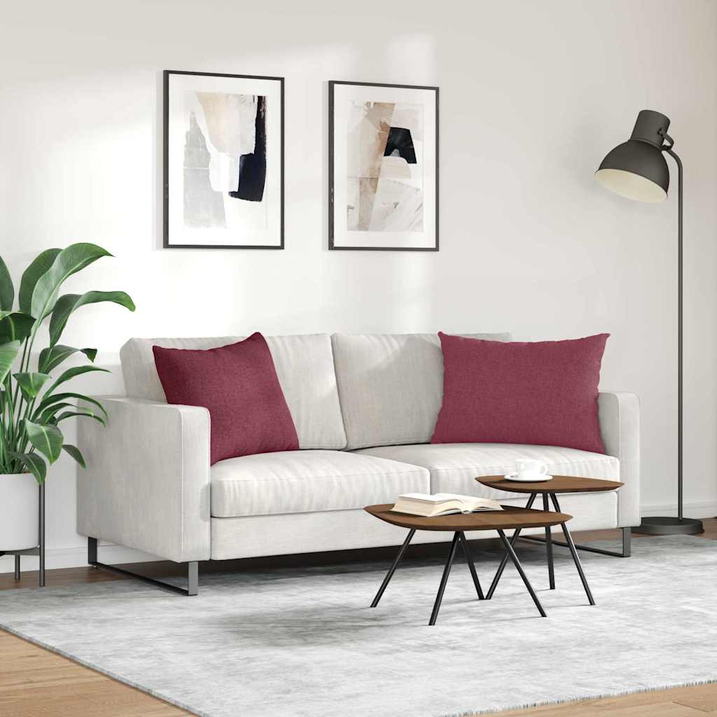 Sofakissen 2 pcs Hellgrau 50 x 30 cm Stoff