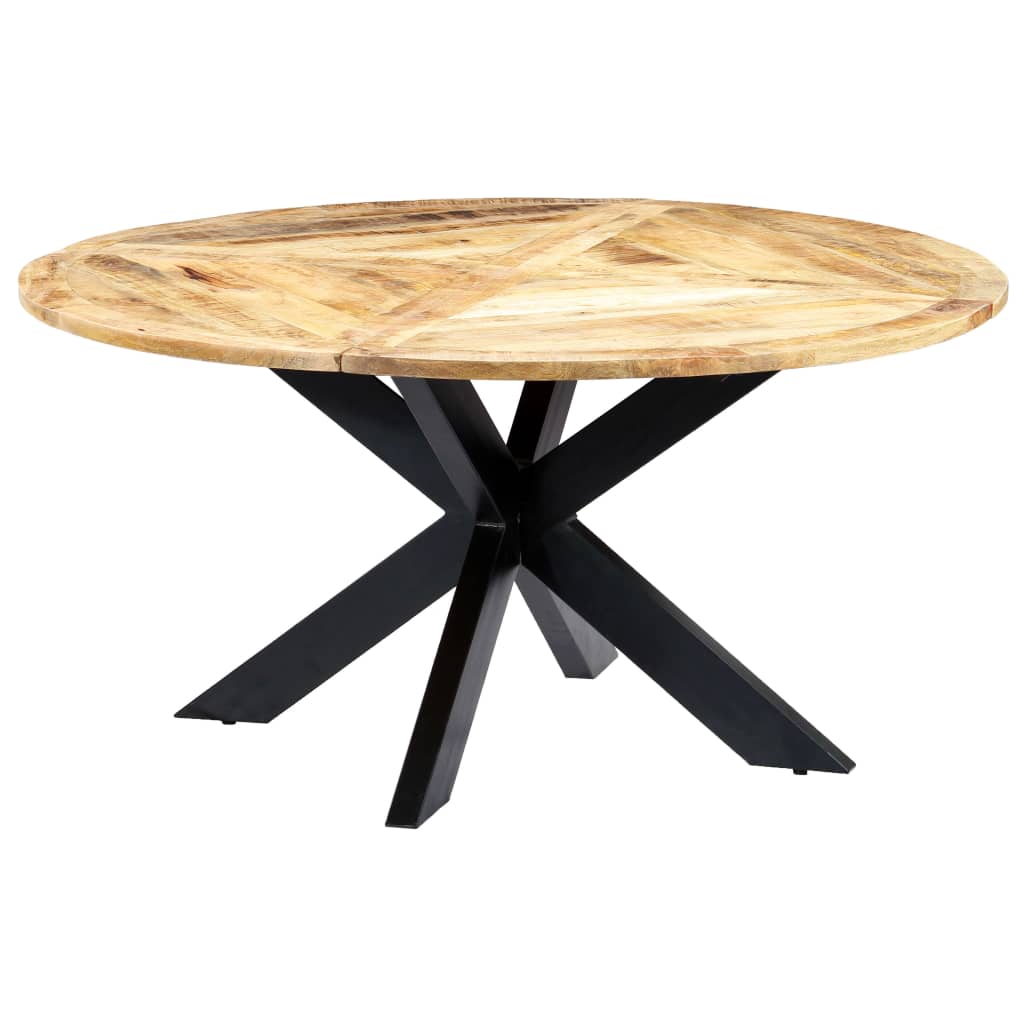 Esstisch Ø110x75 cm Raues Massives Mangoholz