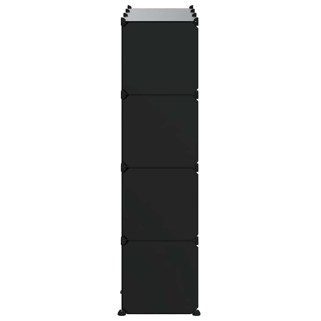 Regalsystem mit 12 Würfeln Schwarz PP