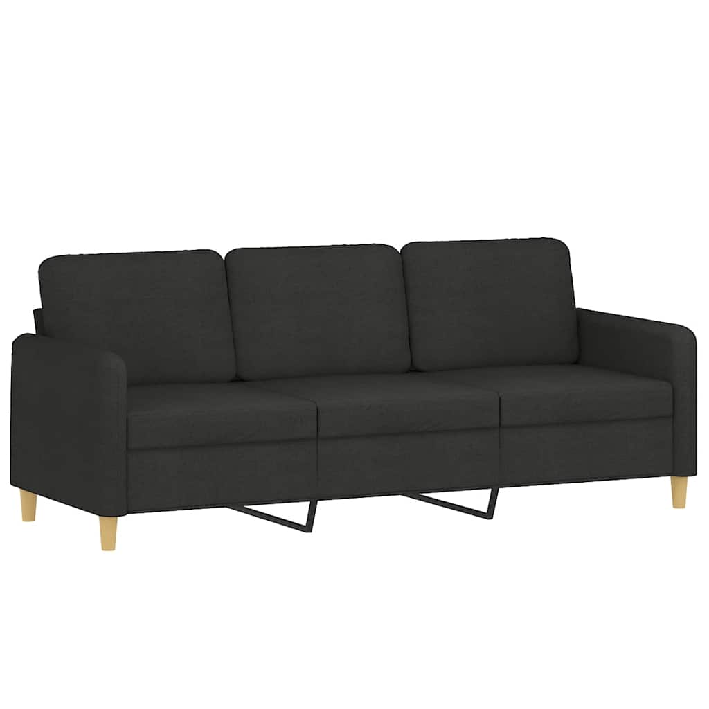 2-Sitzer-Sofa mit Zierkissen Braun 120 cm Stoff