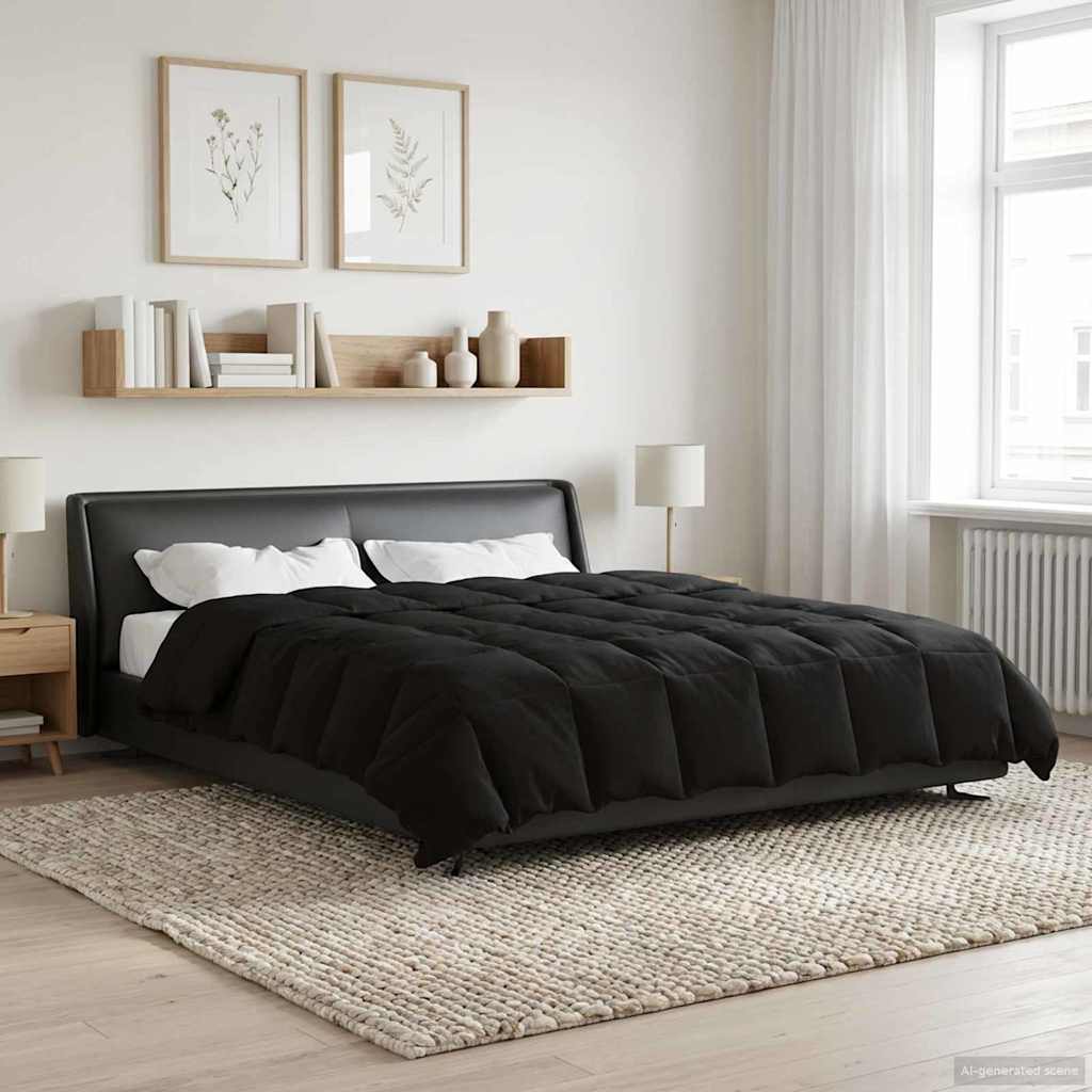 Ganzjahresbettdecke Anthrazit 135 x 200 cm Mikrofaser