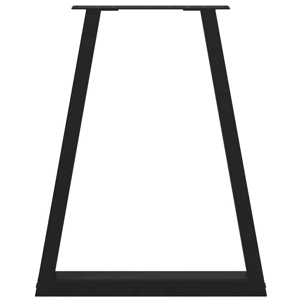 Couchtischbeine V-Form 2 Stück Schwarz 30x(30-31,3) cm Stahl