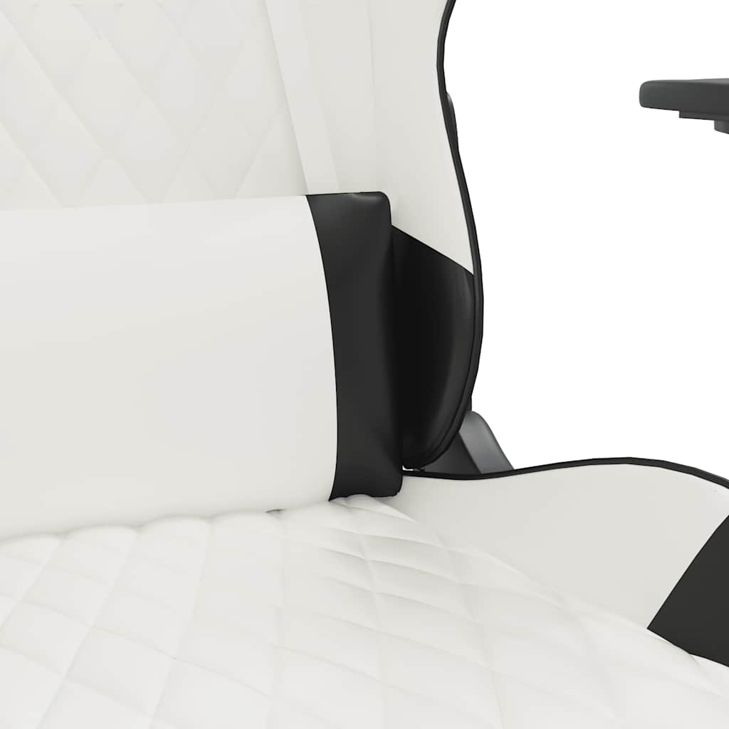 Gaming-Stuhl mit Massagefunktion Schwarz und Blau Kunstleder