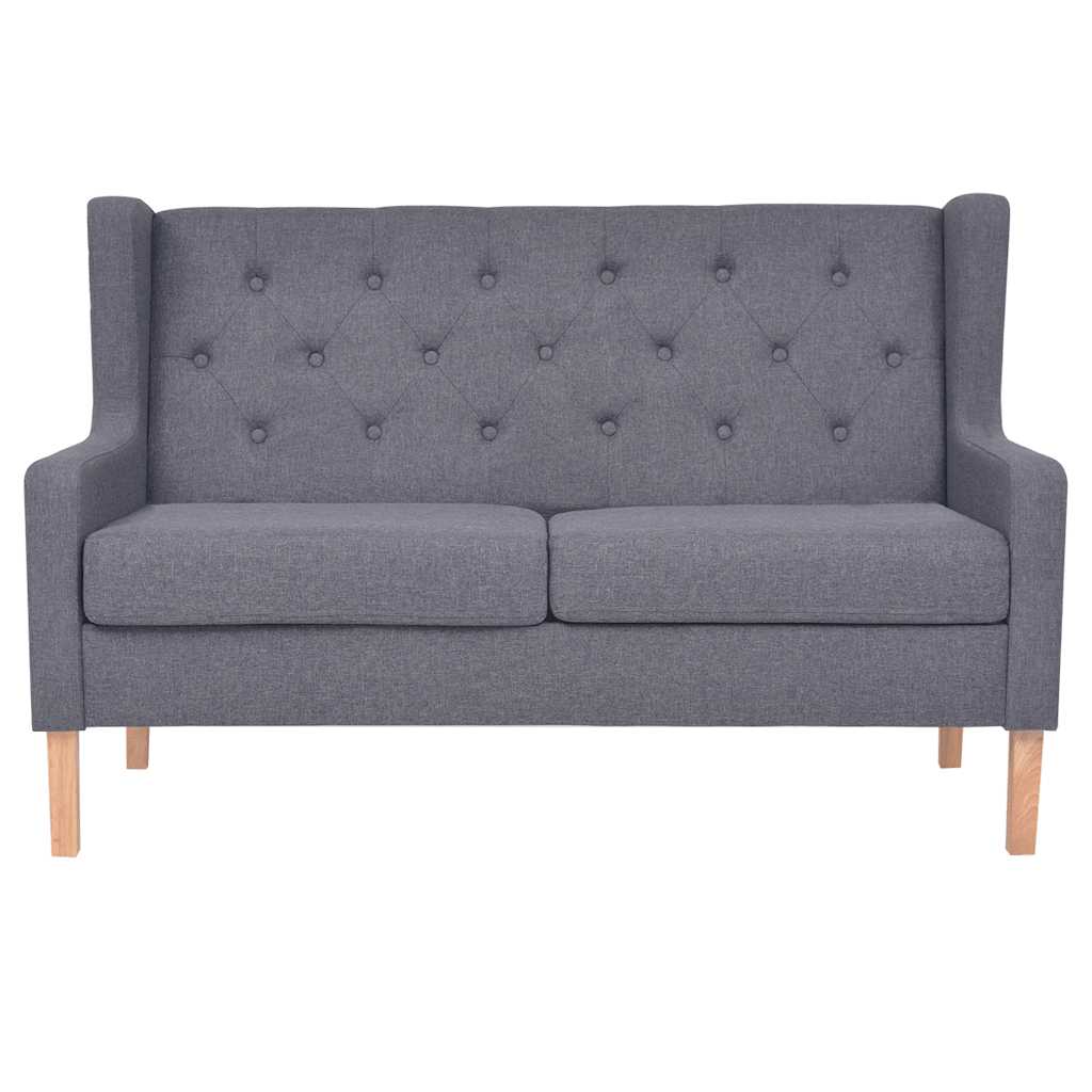 2-Sitzer Sofa Stoff Cremeweiß
