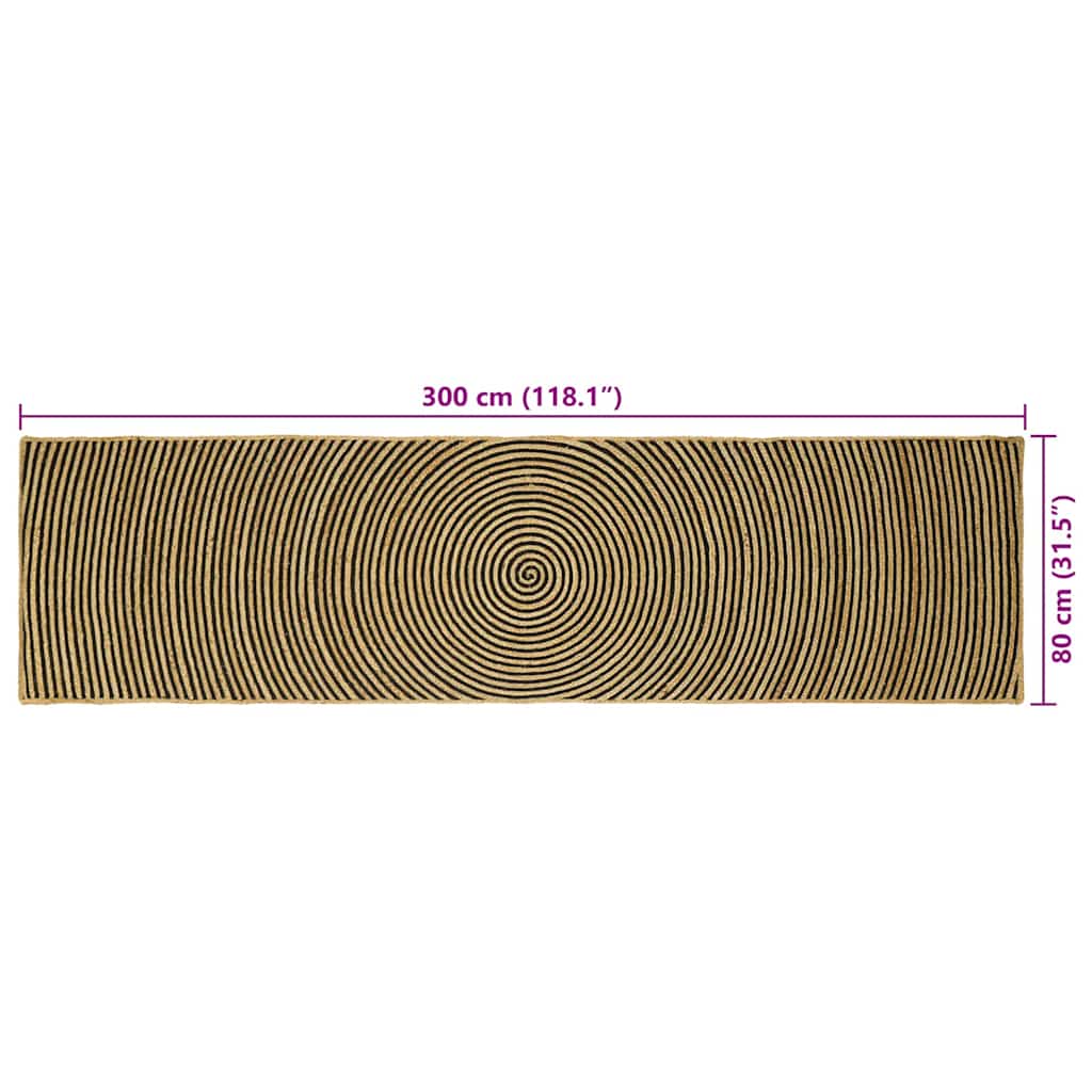 Bereichsteppiche Weiß 60 x 110 cm Jute