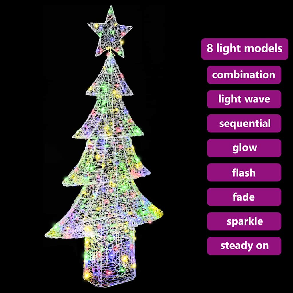 Weihnachtsbaum mit 100 LEDs Warmweiß 120 cm Acryl