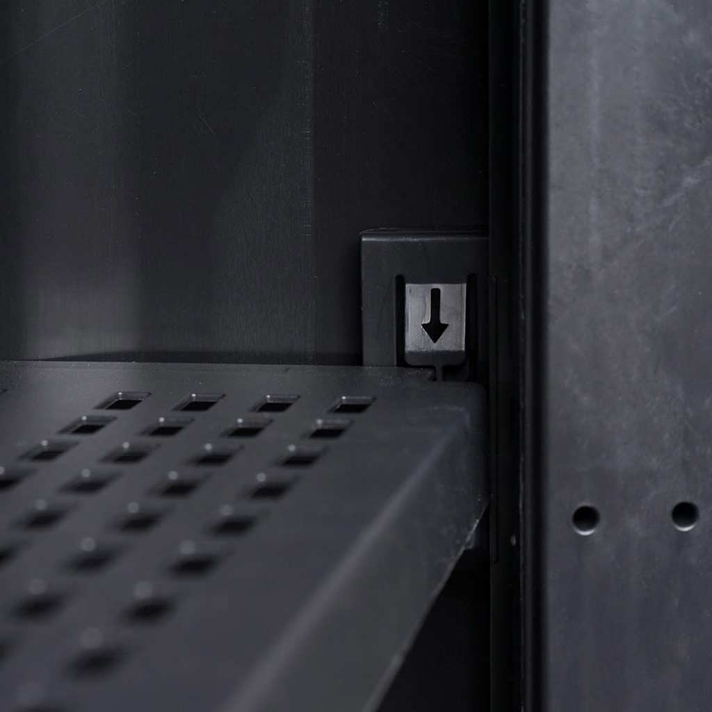 Gartenschrank mit 4 Böden Schwarz