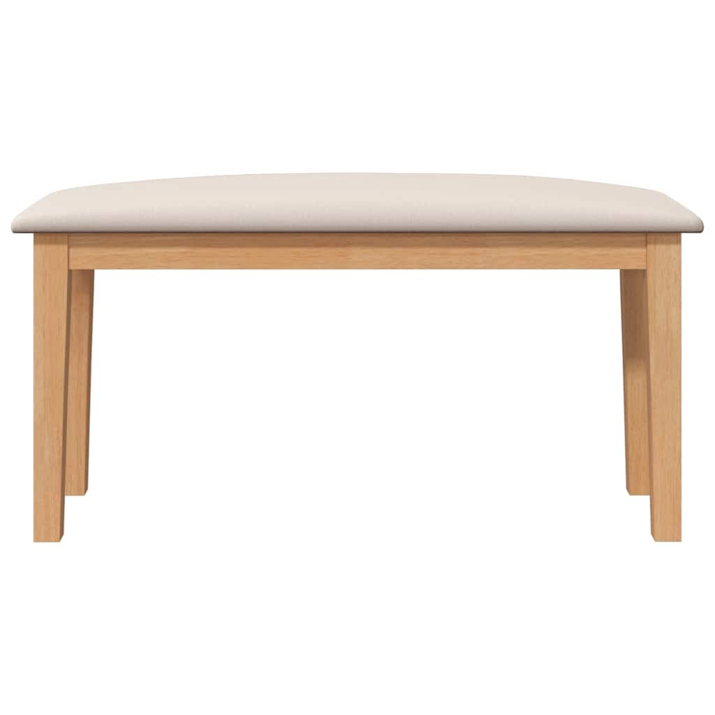 Bank 90 cm Braun Massivholz Gummibaum