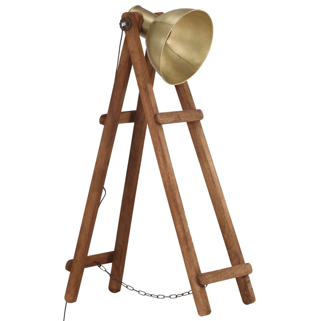 Stehlampe Silbern E27 Mango Massivholz