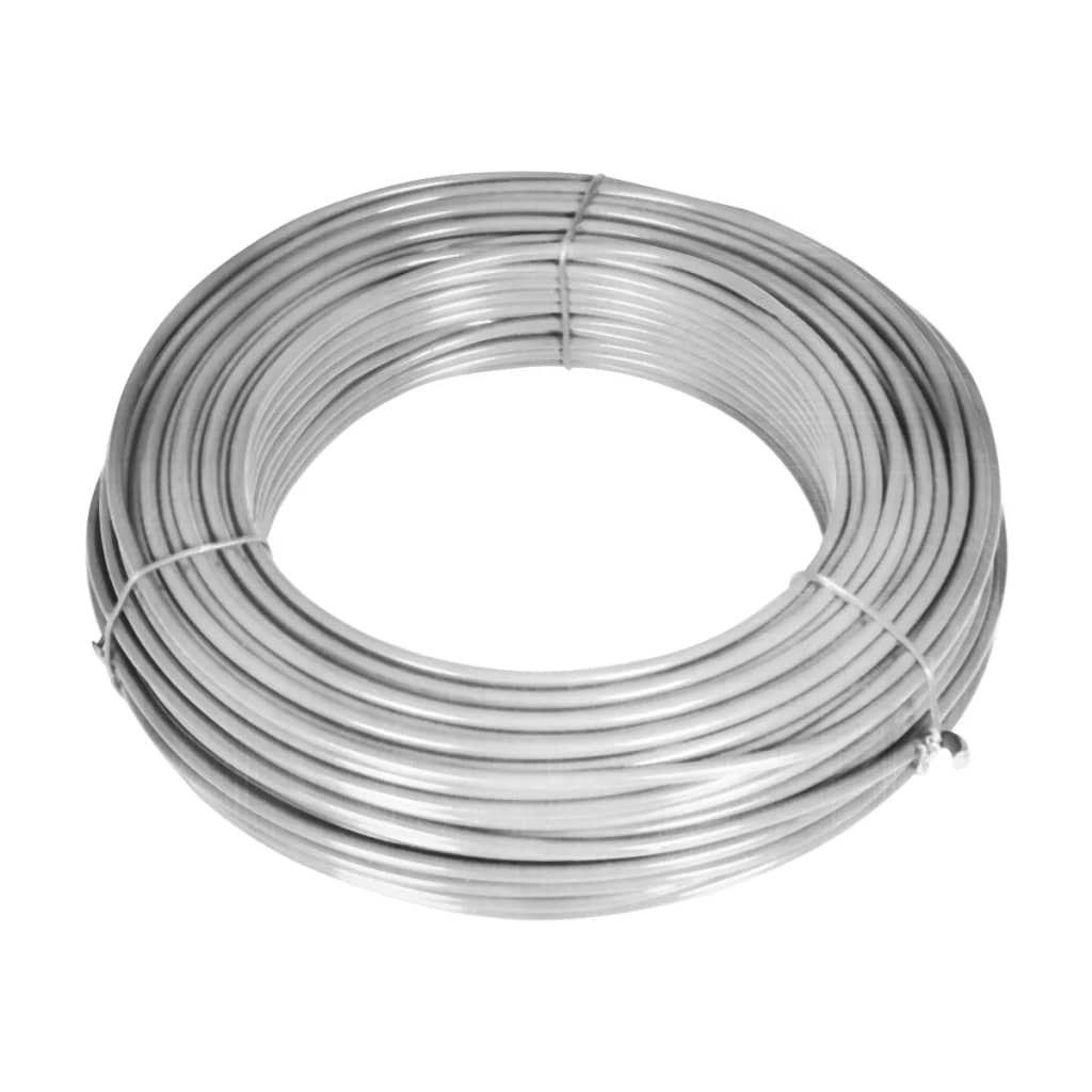 Maschendrahtzaun mit Pfosten und Bodenhülsen Stahl 0,8x25 m
