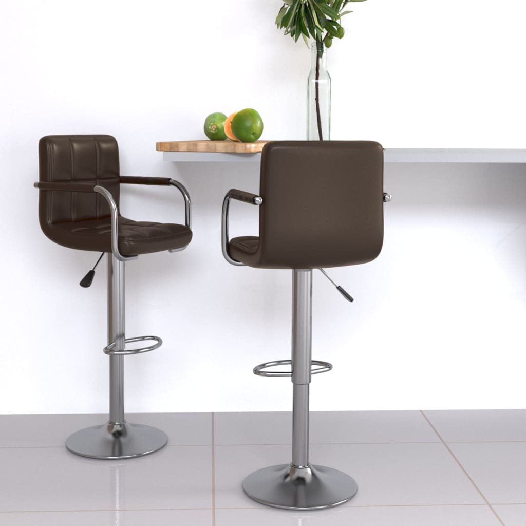 Barhocker 2 Stk. Rot Kunstleder