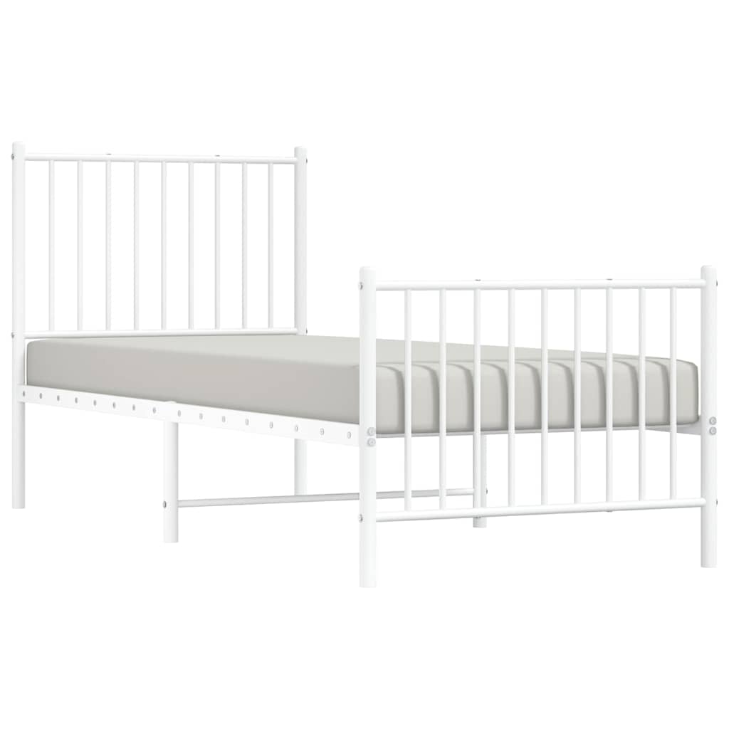Bettgestell Metall Schwarz 75x190 cm