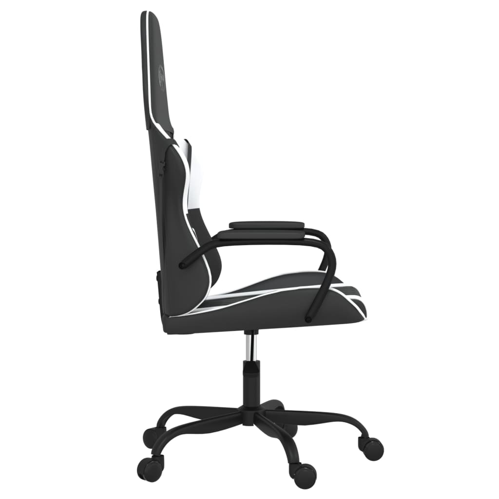 Gaming-Stuhl mit Massagefunktion Schwarz und Blau Kunstleder