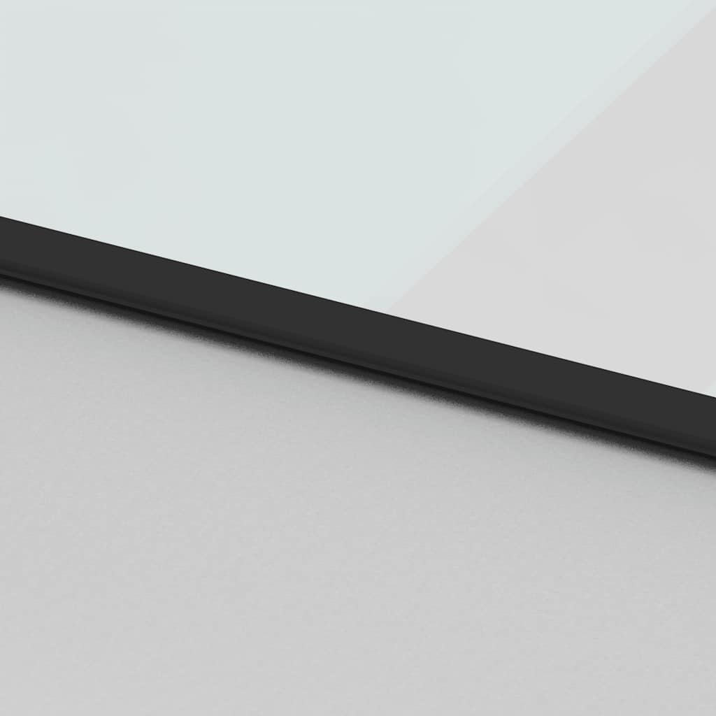 Schiebetür mit Beschlag Schwarz 76x205 cm ESG-Glas