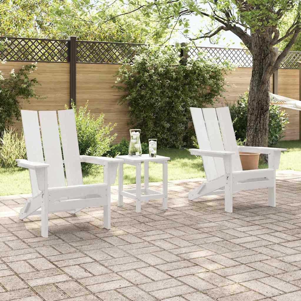 Gartenstuhl 2 pcs Weiß 80,5 x 74,5 x 92 cm Polyethylen