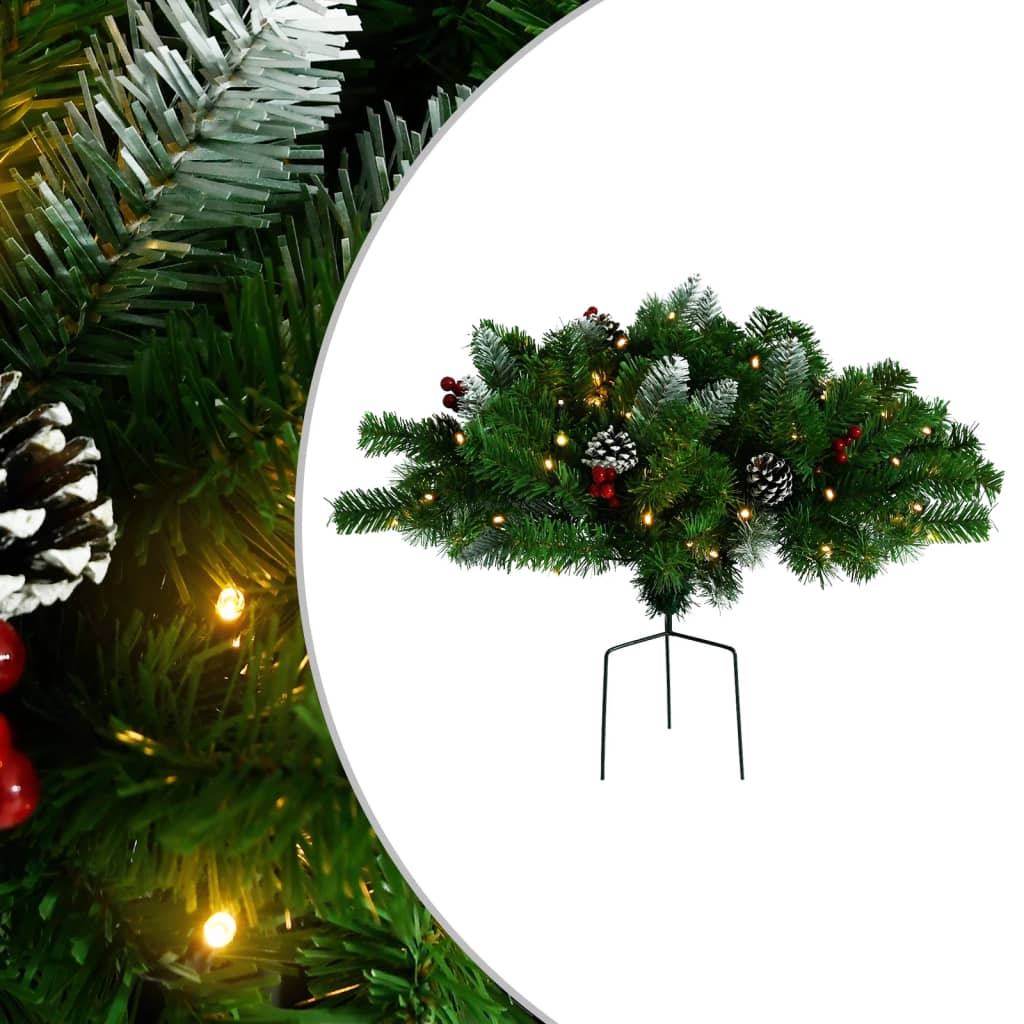 Künstlicher Weihnachtsbaum mit Beleuchtung 2 Stk. Outdoor 76 cm