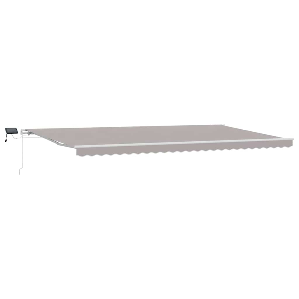 Markise Manuell Einziehbar mit LED 300x250 cm Blau und Weiß