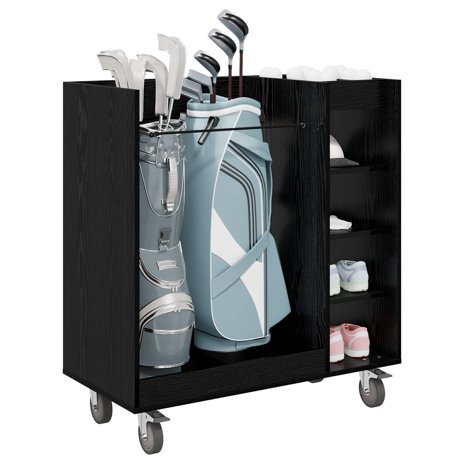 Golf Schrank Mit Rad Uni Weiß 65 x 45 x 98 cm