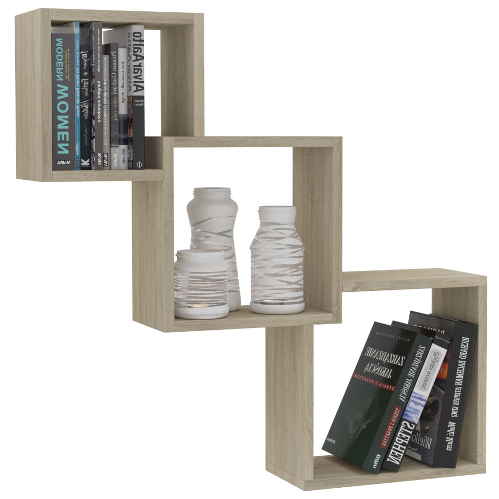 Cube Wandregale Weiß 68x15x68 cm Holzwerkstoff