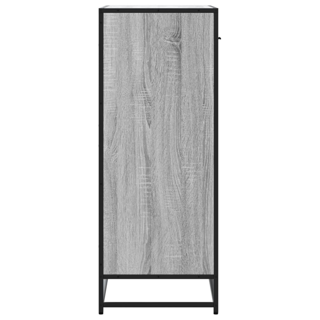 Schuhschrank Schwarz 75x38x97,5 cm Holzwerkstoff Metall