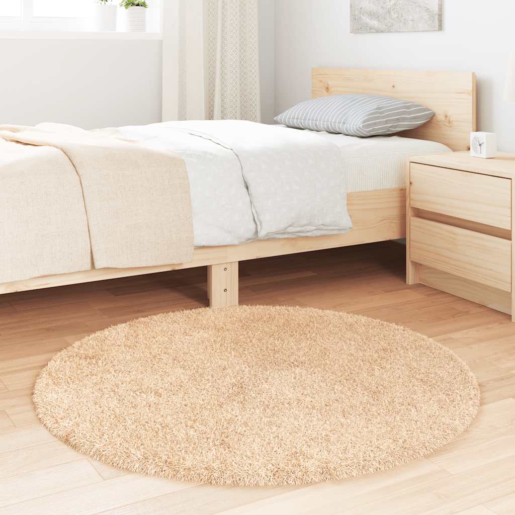 Teppich Shaggy Hochflor NAVARRA Beige 60x100 cm Polyester