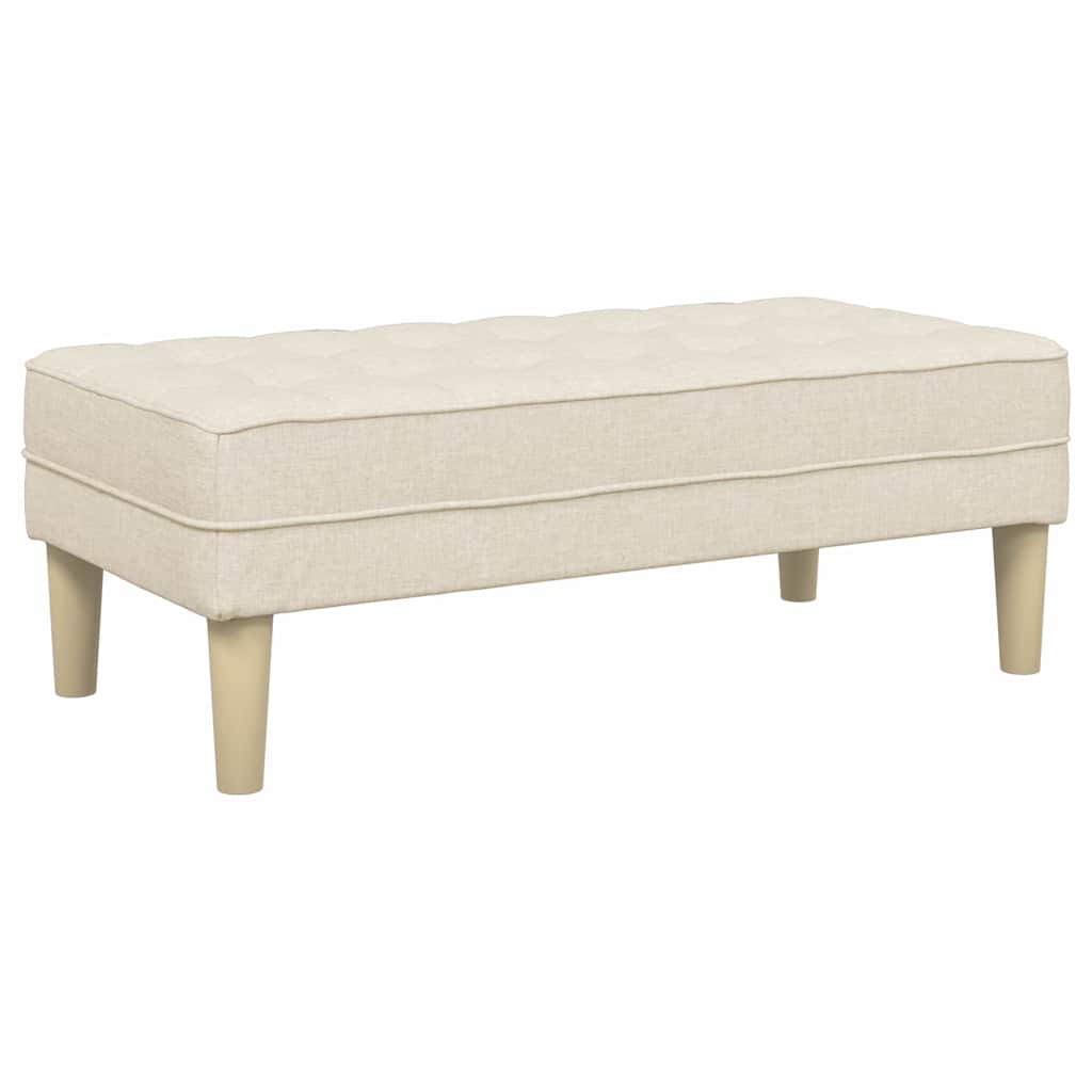 Bank mit Kissen Hellgrau 113 x 57 x 39 cm Stoff