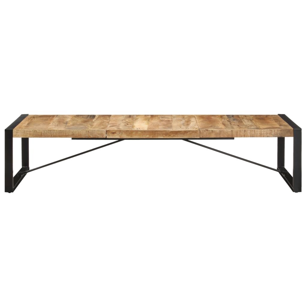 Couchtisch 140x140x40 cm Raues Mangoholz