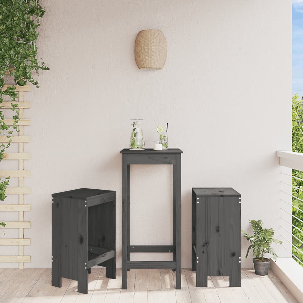 Gartenhocker 2 Stk. Weiß 40x36x45 cm Massivholz Kiefer