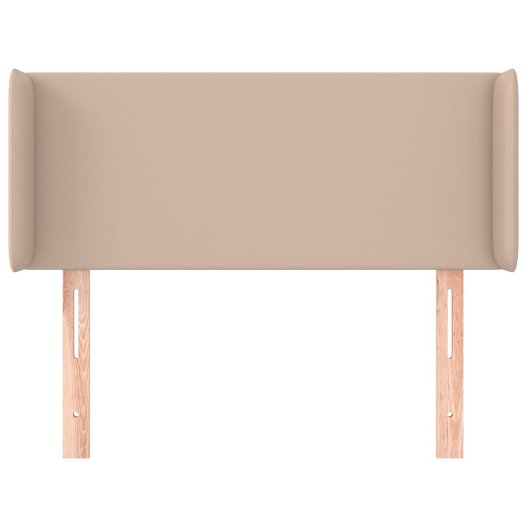 Kopfteil mit Ohren Creme 83x16x78/88 cm Kunstleder