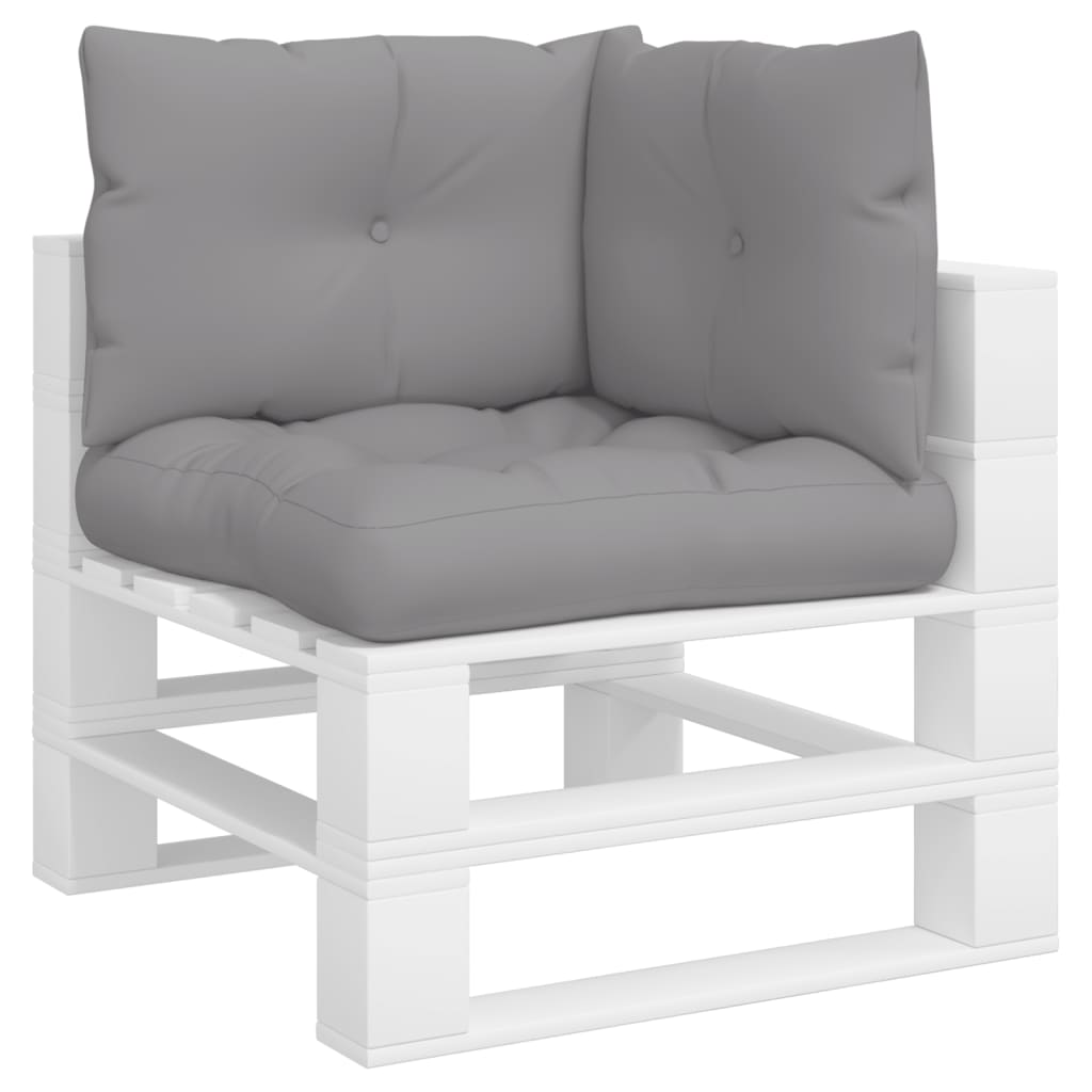 Palettenkissen 3-tlg. Taupe Stoff