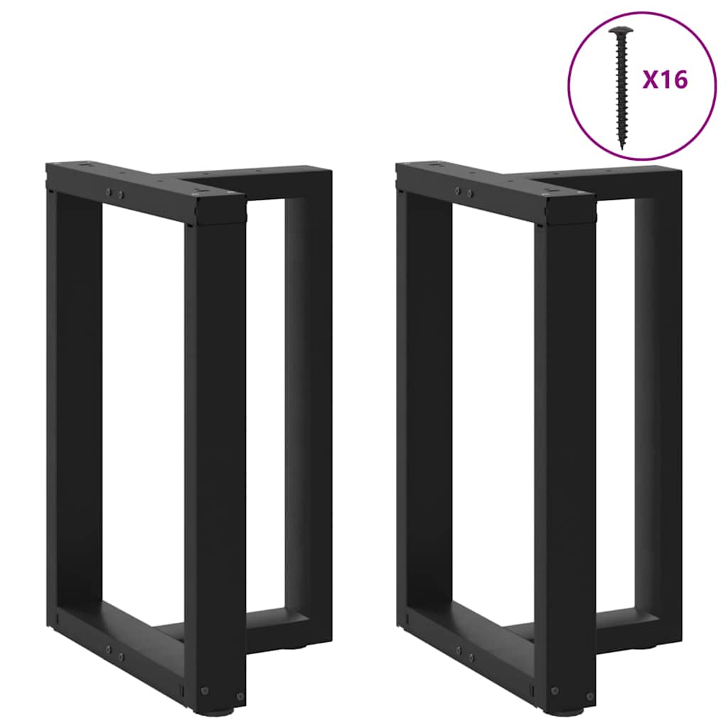 Couchtischbeine T-Form 2 Stk. Schwarz 30x25x(30-31) cm Stahl