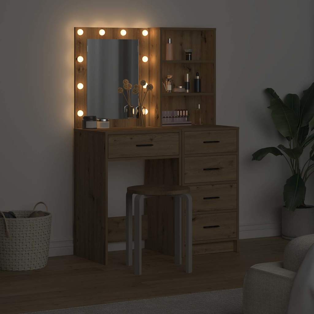 Schminktisch 2 pcs Weiß 50 x 41 x 135 cm Holzwerkstoff