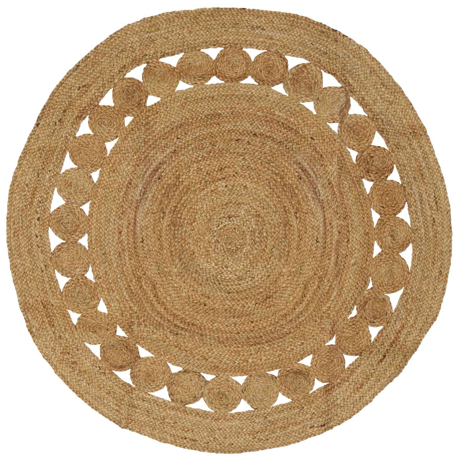 Bereichsteppiche Natur Ø 120 cm Jute