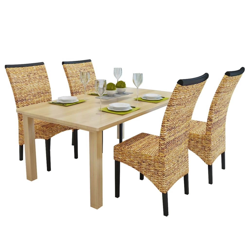 Esszimmerstühle 2 Stk. Abaca und Mango Massivholz